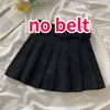 Skirts Pleated Mini Women Japan Students Corduroy Preppy Style Autumn Winter Basic Solid Bottoms Chic Vintage JK Slim All-match