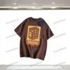 Xinxinbuy 2024 Hommes Designer Tee T-shirt Flamme Lettre Broderie 1854 Amoureux Femmes Orange Noir Blanc Bleu Rouge S-2XL