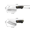 Keychain multifonctionnel Keychain Knife Outdoor EDC Multi Tool Mini Key Chain Steel Blade Knife Pocket Tiny Couteau avec poignée en bois