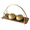 Plates Weifang Iced Tea Zen Pastry Platform Handmade Bamboo Dim Sum Plate Snack Little Blue Tray Vintage