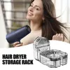 Rotating hair dryer no punch wall mounted hair dryer bracket household bathroom rack no drilling organizer 240123