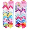 126 Color 5 Hair Bow Girl Print Barrettes Cool Baby Hair Associory Unicorn Jojo Siwa Bows 6pcs Card Packing 302 u2 zz