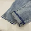 Jeans masculinos marcas de designer lk família jeans para homens bordado carta 2024 novo armário de lavagem sincronizado levantamento pequeno tubo reto fino ajuste calças de alta qualidade 8x9m