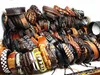 Armbänder MixMax, 50 Stück/Packung, verschiedene Retro-Armbänder, handgefertigt, für Herren, echtes Leder, Tribal-Surfer-Manschettenarmbänder, Mix-Stile