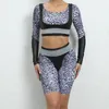 Costume de Yoga léopard pour Fitness sans rembourrage, ensemble de gymnastique pour femmes, vêtements d'entraînement, tenue de Sport, survêtement violet 240122