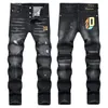 Jeans Mens Distressed Badge Black Skinny Jeans Fashion Designer Slim Fit Washed Motocycle Denim Pants Panelled Hip Hop Biker Trousers 1021