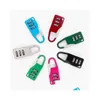 Door Locks Mini Dial Digit Lock Number Code Password Combination Padlock Security Travel Safe Lage Two Shapes Drop Delivery Home Gar Dhwq7