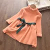 Girl's Dresses Menoea Girls Winter Dress New Children Long Sleeve Party Costumes Girl Sweet Party Outfits Ribbons Sashes Princess Dresses