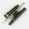 Högkvalitativ penna Mt Black harts Guld Silver Fashion 163/145 Roller Ball Signature Fountain Pen Office Supplies