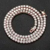 PASIRLEY Jewelry Hip Hop 925 Sterling Silver Moissanite Stones Tennis Chain Bracelet Necklace For Men Women