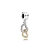 Pendora S925 Sterling silver Cross Butterfly Heart Key Fringe Sling for DIY accessories