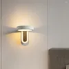 Настенный светильник, современный регулируемый светодиодный кольцевой светильник - бра для спальни рядом с гостиной