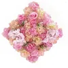 Decorative Flowers 1pc 35cm Silk Rose 3D Backdrop Wall Wedding Decoration Artificial Flower Panel Backdrops Baby Shower Home Decor