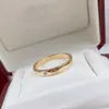 Diamants Legers Ring نسخة ضيقة لمصمم المرأة للرجل Gold Plated 18K T0P جودة الاستنساخ الرسمية الكلاسيكية الأزياء الفاخرة مع Box 019