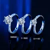 Bandringe Neuer Mo Sang Diamantring Sechs Klaue Klassischer Mo Sang Stein Paarring Hochzeitsgeschenk Imitation Diamantring Njel