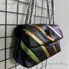 Schoudertassen 2023 Nieuwe Kurt G Regenboog Patchwork Vrouwen Portemonnee Adelaar Icoon Vogelkop Op Voorflap Verbinding Kleurrijke Cross body Tas T240123