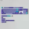 Tastiere Tastiere Gmk Vaporwave Large Set Cherry Profile Pbt Keycap Dye-Sub Copritasti con personalità personalizzata inglese per tastiera meccanica 61/64/68/75 YQ240123