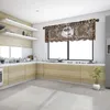 Cortina estilo vintage grãos de café açúcar cozinha pequena voile janela valance tule sheer curto quarto decoração casa