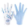 1 Paar Golfhandschoenen Kinderen Microvezeldoek Ademend Antisliphandschoenen Blauw Roze Linkerhand Rechterhand S-L 240118