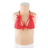 Costume Accessories T-3 Series High Collar with Long Vest Breast Silicone Filling B C D E F G H I Cup for Crossdresser