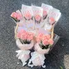 Decorative Flowers Twisted Stick Tulip Flower Handmade Woven Bouquet Chenille Sticks Fake Wedding Home Decor Valentine's Day Gifts