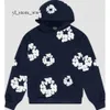 Designer Denims hoodie Ready Made Mens Hoodies Sweatshirts Denims Jacket Långärmning Tryck Huven Pullover Denims tårar Hoody Overized Fashion Hip Hop 9346