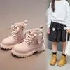 Boots Children's Cotton Shoes Autumn Fashion Girls' And Boys' Leather Ankle Soft Soles Anti Slip Baby Kids Casual