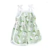 Set di abbigliamento WZTYYDS Bambino Neonata Vestiti estivi Pagliaccetto floreale Cinghia da allacciare Tuta da neonato Tutina da neonato 6M-3T