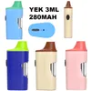 2024 최고의 빈 3grams 일회용 카트 280mAh 배터리 충전식 OEM ODM 로고 및 포장 수용 YEKM3