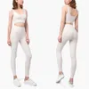 Lu Align Woman 2-teiliges Fitness-Set, hochwertiger Damen-BH und Leggings, Fitnessstudio, Workout, Laufset, Sportanzug, Activewear, Jogger, Lemon Lady Gry, Sports Girls