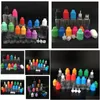 Bouteilles d'emballage en gros 5 ml 10 ml 15 ml 20 ml 30 ml 50 ml vide E liquide compte-gouttes en plastique avec bouchons de bouteille à l'épreuve des enfants pointes d'aiguille 500 pièces Dhjzd