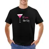 Herren Tank Tops I Love The City - Rosa T-Shirt Hemden Grafik T-Shirts Süße Männer Langarm T