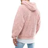 Männer Pullover Winter Fleece Pullover Plus Größe 3XL Flauschige Hoodies Sherpa Mit Kapuze Fuzzy Warm Pullover Unisex 2024 Herbst Streetwear