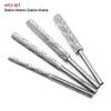 Ny 4st/set Rotary File 3mm Shank Rotary Burr Tool Plastic Wood Carving Rotary File 3-6mm HSS Engraving Milling Cutter Abrasive