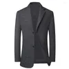 Męskie garnitury Wysokiej jakości kurtka marynarka Sliming Business Fashion High-end Simple Gentleman Men Men English Style Cywil