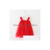 Auf Lager Blumenmädchenkleider Baby Mädchen Sling Spitzenkleid Kinder Agaric Mesh Tutu Prinzessin Sommer Boutique Kinderkleidung 6 Farben C Dhesq