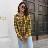 Women's Blouses Vintage Plaid Shirt Women 2024 Long Sleeve Top Female Fashion Single Breasted Blouse Ladies College Style Loose Check Shirts