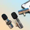 Mikrofoner Bekväm trådlös Lavalier Microphone Noise Reduction Live Intervjuinspelning för typ C En två laddningsversion