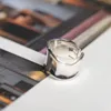 Pierścienie S925 Sterling Srebrny łańcuch konopny Pierścień Crown Crown Vintage wiatr do starego dla kobiety Otwarte rozmieszczone proste pierścienie palców hurtowo