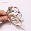braccialetto dei monili del progettista fascia alta braccialetto di amore personalizzato polsino di vibrazione braccialetto di rame puro argento oro braccialetti di fascino personalizzati da uomo coppia di braccialetti delle donne