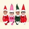 Reno de Navidad, amarillo, naranja, rojo, niño y niña blanca y negra, muñecos de colores mezclados para niños, juguete decorativo, espíritu Doll4722216