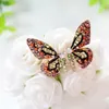 Stud Earrings Summer Women's Fashion Alloy Personality Short Paragraph Butterfly Color Rhinestone Party Accessories Earr