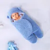 毛布ベビー寝袋の厚い冬生まれ幼児袋ベビーカースワッドルフットマフ幼児slaapzak kid sleepsack