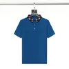 質の高いビジネスカジュアルデザイナーポロメンズサマー刺繍TシャツハイストリートトレンドシャツトップTシャツ-XXXL