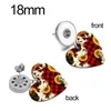 Pendientes de colgación amor Mom Sunflower Feliz Pascua de 12 mm de 18 mm Botón Snap Heart Acrylic Eardrop Stud Ear Stud Diy Jewellry R2390