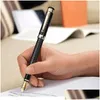 Fountain Pens Toptan Kahraman 768 Karbon Fiber Gri Çeşme Kalemi Altın Klipli Iridium İnce Nib 0.5mm Moda Yazma Office Dholw için Mürekkep