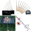 Bbq Tools Accessories Cam Campfire Marshmallow Dog Telesco Roasting Fork Sticks Skewers Forks Stainless Steel Random Color Drop De Dhazf