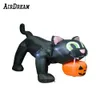 Hurtownia 6m 20 stóp dużych led nadmuchiwany czarny kot z dyni szalone donflatible dyniowe koty festiwal halloween przerażający