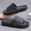 Slippers Thick Platform Bathroom Home Men Soft Sole Eva Indoor Slides Woman Sandals 2024 Summer Fashion Non-Slip Flip Flops