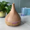 Fuktare Essential Oil Diffuser550 ML trämorns ultraljudsfuktare för eterisk olja aromaterapi diffusor med EU -plug yq240122